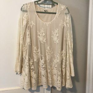 Show Me Your Mumu White Lace Mini Dress